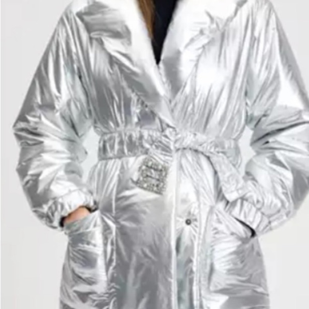 kate spade Silver Puffer Jacket